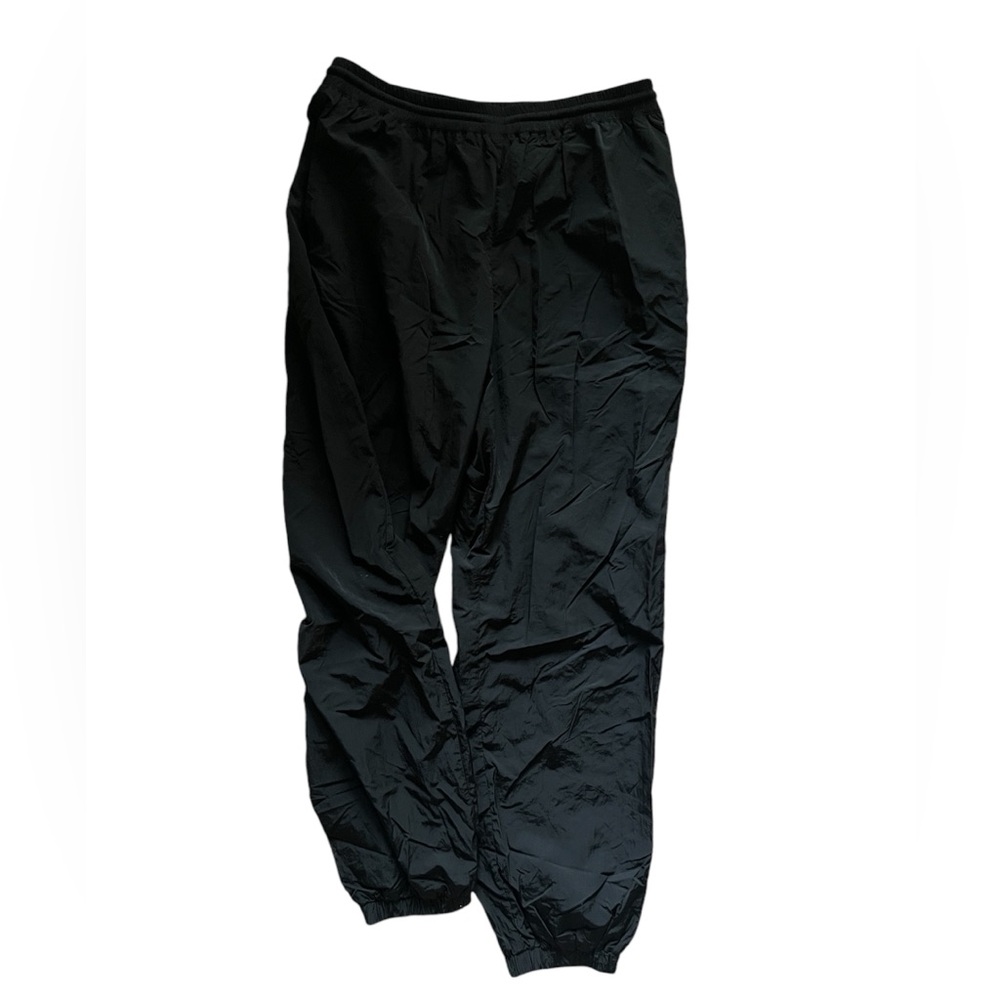 Good American Pants Women  Nylon Jogger Track Pants Black Pockets